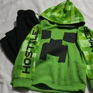 Green and Black Kids Matching Set